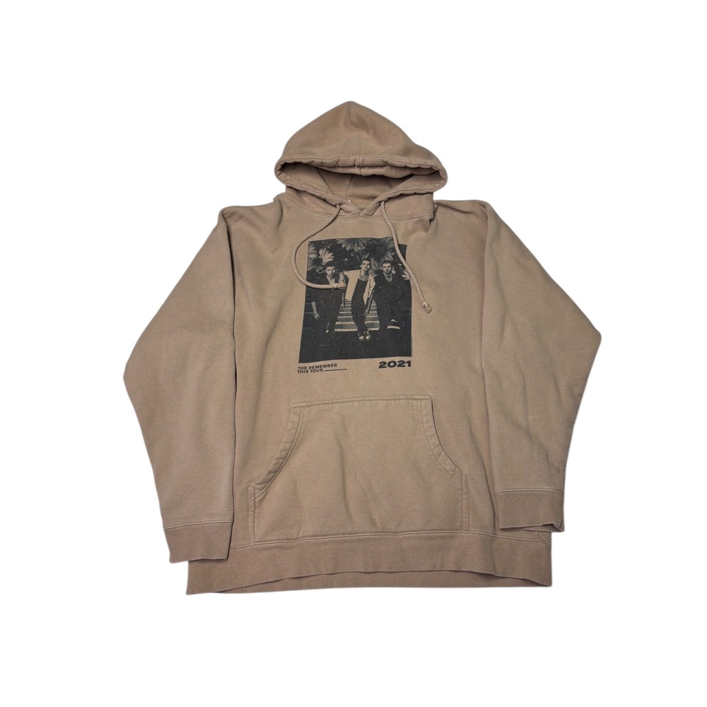 Jonas Brothers 2021 Remember This Tour Light Brown Hoodie Xl